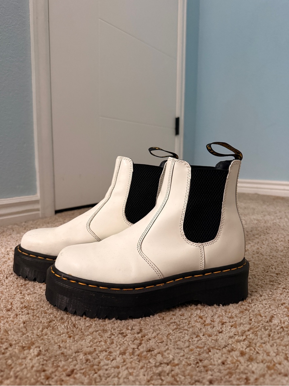 White platform Dr. Martins size 9 (7 men’s)